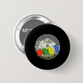 Nepal Mount Everest Sagarmatha Bergsteigen T Button (Vorne & Hinten)
