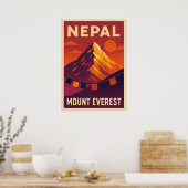 Nepal Mount Everest V05 Poster (Küche)