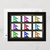 Nepal Multihue Flags Postkarte (Vorne/Hinten)