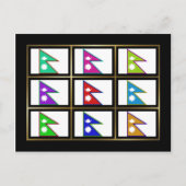 Nepal Multihue Flags Postkarte (Vorderseite)