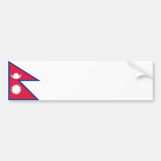Nepal/nepalesische Flagge Autoaufkleber (Vorne)