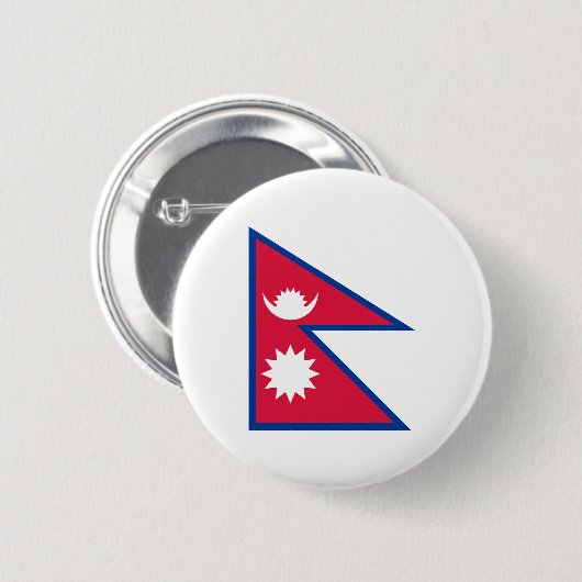 Nepal - nepalesische Flagge Button (Vorne & Hinten)