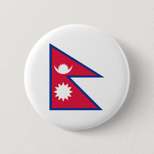 Nepal - nepalesische Flagge Button