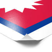 Nepal - nepalesische Flagge Fotodruck (Ecke)