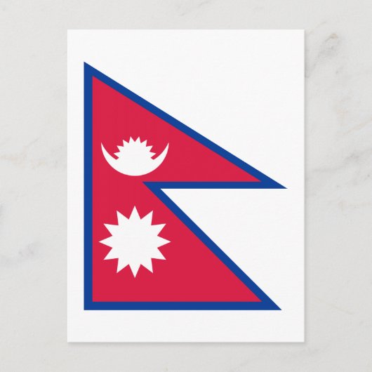 Nepal - nepalesische Flagge Postkarte (Vorderseite)