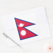 Nepal/Nepalesische Flagge Quadratischer Aufkleber (Umschlag)