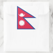 Nepal/Nepalesische Flagge Quadratischer Aufkleber (Tasche)
