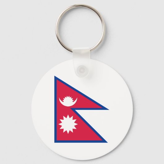 Nepal - nepalesische Flagge Schlüsselanhänger (Vorderseite)