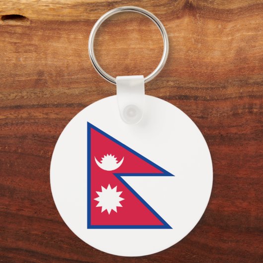 Nepal - nepalesische Flagge Schlüsselanhänger (Vorderseite)