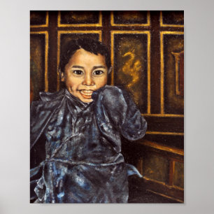 Nepal Orphan im Kloster Print Poster