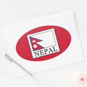 Nepal Ovaler Aufkleber (Umschlag)