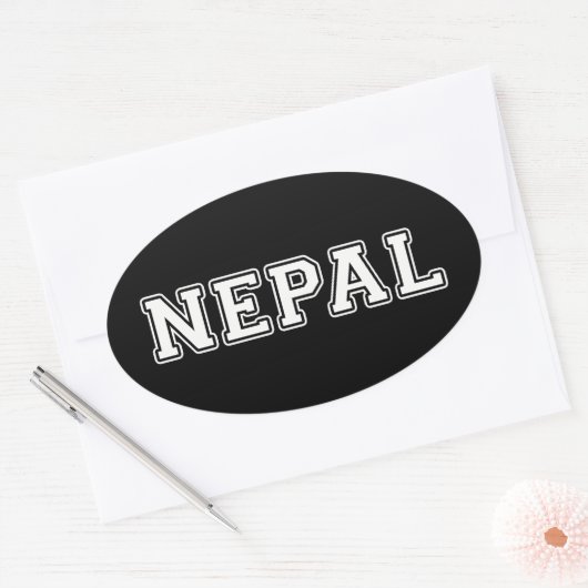 Nepal Ovaler Aufkleber (Umschlag)
