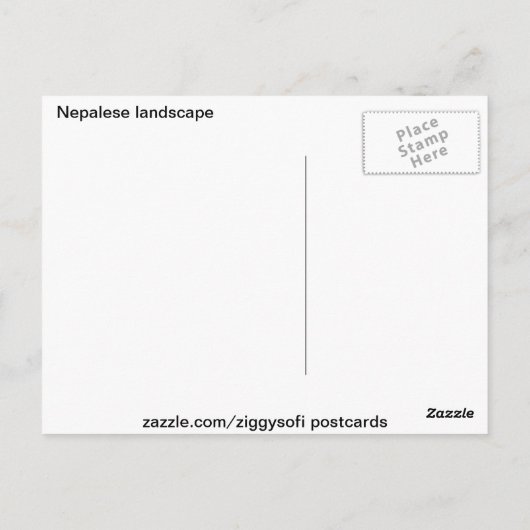 Nepal Postkarte (Rückseite)