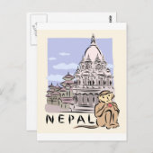 Nepal Postkarte (Vorne/Hinten)