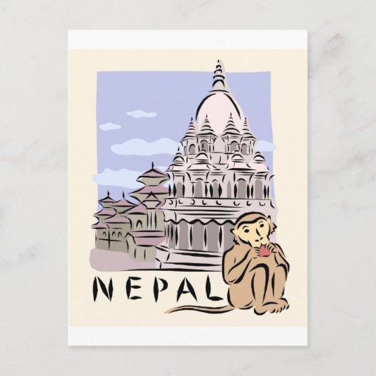 Nepal Postkarte (Vorderseite)