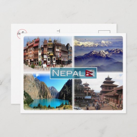 Nepal Postkarte (Vorne/Hinten)