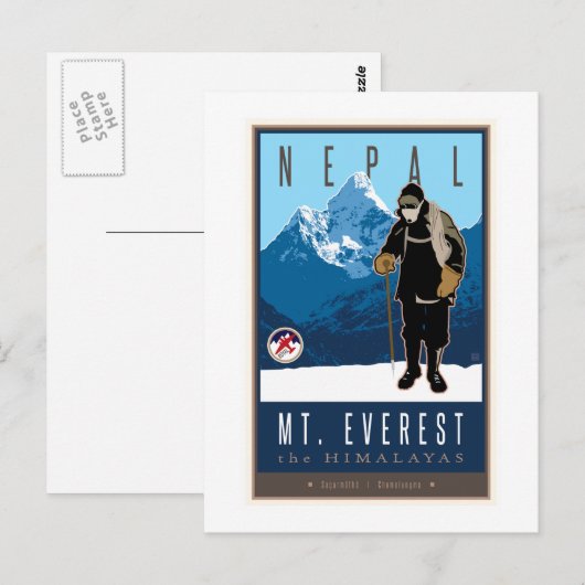 Nepal Postkarte (Vorne/Hinten)