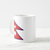 Nepal-Qualitäts-Flagge Kaffeetasse (Vorderseite Links)