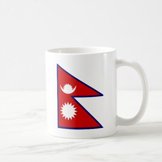Nepal-Qualitäts-Flagge Kaffeetasse (Rechts)