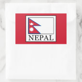 Nepal Rechteckiger Aufkleber (Tasche)