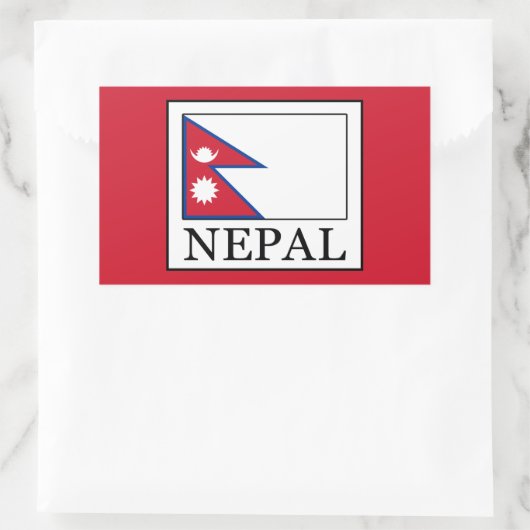 Nepal Rechteckiger Aufkleber (Tasche)