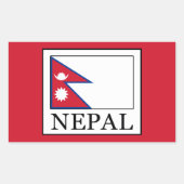 Nepal Rechteckiger Aufkleber (Vorderseite)