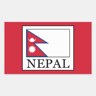 Nepal Rechteckiger Aufkleber