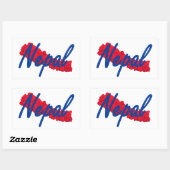 Nepal Rechteckiger Aufkleber (Blatt)