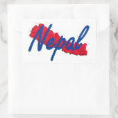 Nepal Rechteckiger Aufkleber (Tasche)