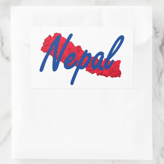 Nepal Rechteckiger Aufkleber (Tasche)