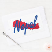 Nepal Rechteckiger Aufkleber (Umschlag)