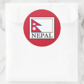 Nepal Runder Aufkleber (Tasche)