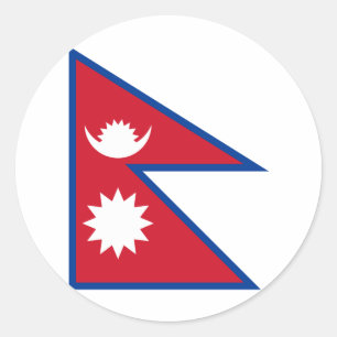 Nepal Runder Aufkleber