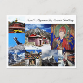 Nepal, Sagarmatha - Everest Trekking / Berge Postkarte