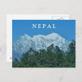 Nepal Snowy Mountains Postkarte (Vorne/Hinten)