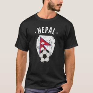 Nepal Soccer Nepal Flag Football Nepali Pride Root T-Shirt