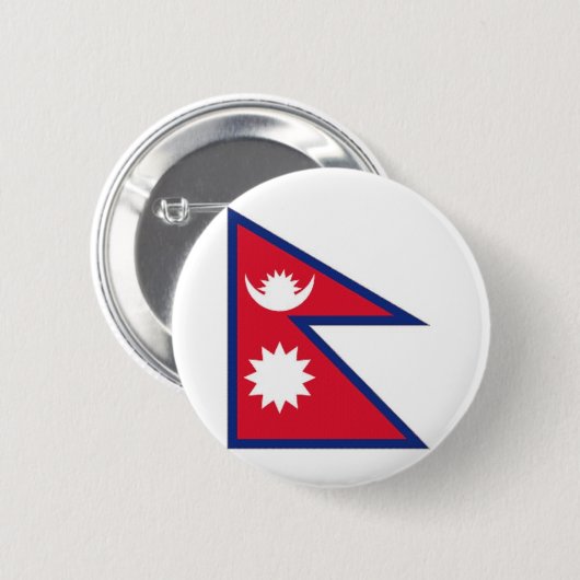 Nepal-Staatsflagge Button (Vorne & Hinten)