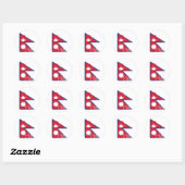 Nepal-Sticker Runder Aufkleber (Blatt)