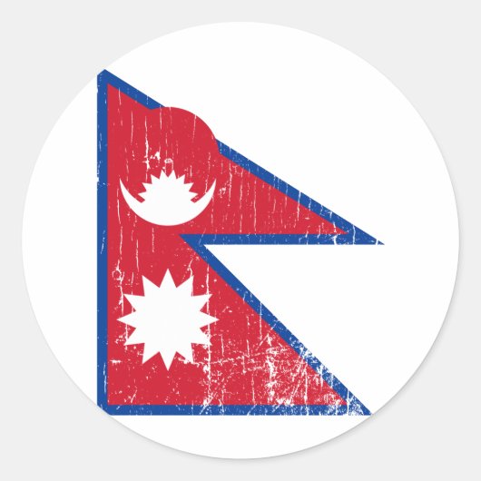 Nepal-Sticker Runder Aufkleber (Vorderseite)