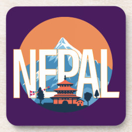 Nepal Temple Mount Everest Getränkeuntersetzer