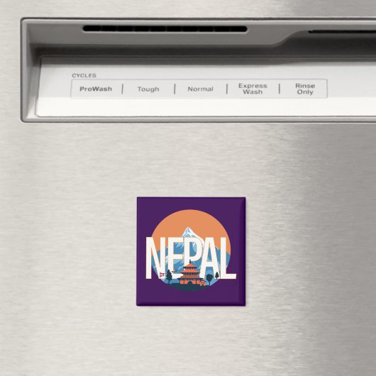 Nepal Temple Mount Everest Magnet (In Situ (Geschirrspüler))