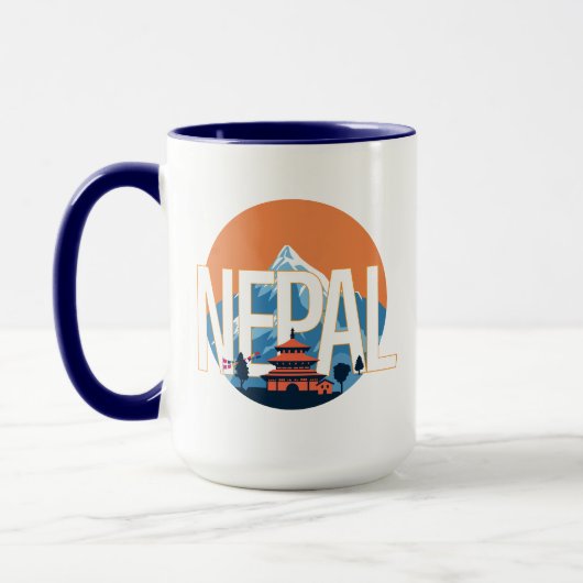 Nepal Temple Mount Everest Tasse (Links)