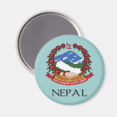 Nepal-Wappen Magnet (Vorderseite/Rückseite)
