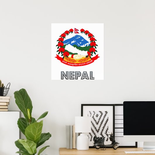 Nepal-Wappen Poster (Heimbüro)