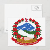 Nepal-Wappen Postkarte (Vorne/Hinten)