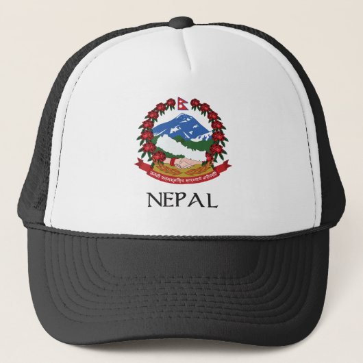 Nepal-Wappen Truckerkappe (Vorderseite)