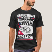 Nepalese Nepal Flag Happiness Is Being Married To  T-Shirt (Vorderseite)