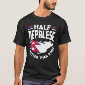 Nepalese Nepal Nepalese Flag Half Nepalese T-Shirt (Vorderseite)