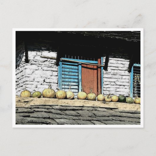 nepalesische Dächer Postkarte (Vorderseite)