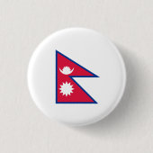 Nepalesische Flagge, Flagge Nepals Button (Vorderseite)